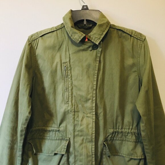 Army Green Cotton Military Utility Jacket - Picture 5 of 16